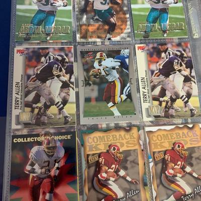 1990s Football Card Lot 300+ Near Mint Cards In Binder