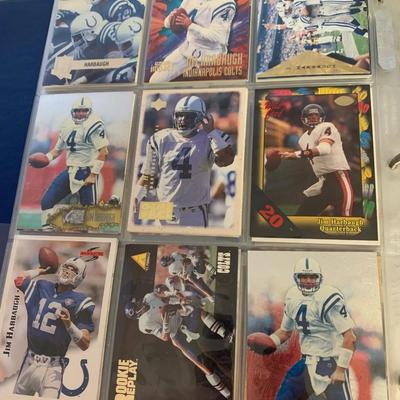 1990s Football Card Lot 300+ Near Mint Cards In Binder