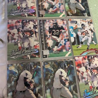1990s Football Card Lot 300+ Near Mint Cards In Binder