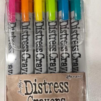Crushed velvet flock & distress crayons