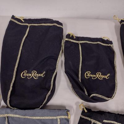 Collection of Crown Royal Whiskey Bags- Assorted Sizes and Colors- 14 Pieces