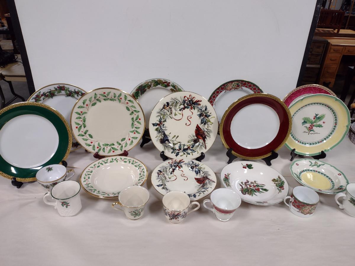 Assortment of Holiday Dinnerware Names Include Lenox, Villeroy & Boch
