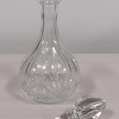 Crystal Beverage Decanter with Stopper- Approx 12 3/4