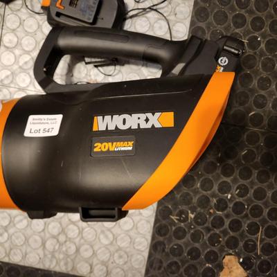 Iworx 20 volt Cordless Leaf Blower w charger + 2 Batteries