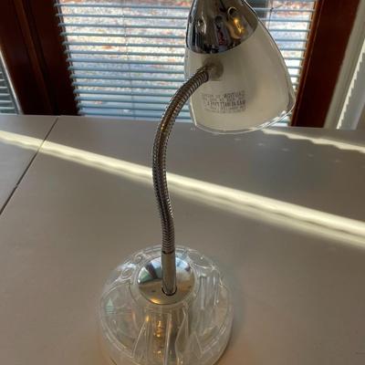 Chrome and White Table / Desk Lamp