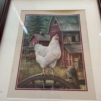 Framed Poster / Print - "Chicken at Henry's Farm"