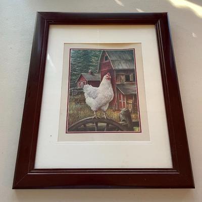 Framed Poster / Print - "Chicken at Henry's Farm"
