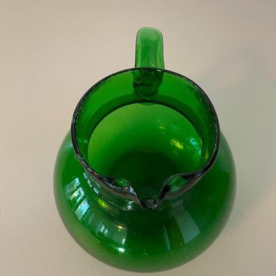 Green Glass Pitcher