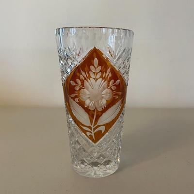 Cut Glass Style Vase