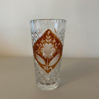 Cut Glass Style Vase