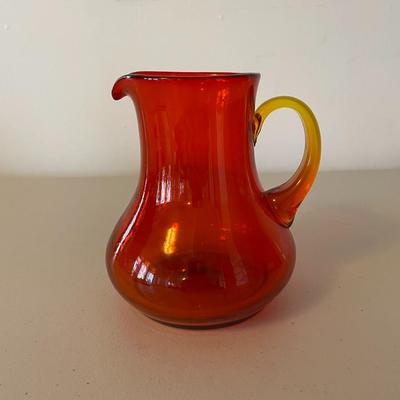 Red Glass Pitcher