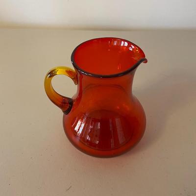 Red Glass Pitcher