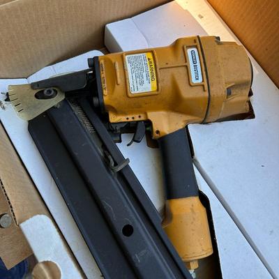 Foldable work bench and Stanley stick Nailer lot