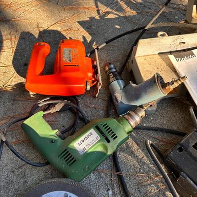 Mixed lot of power tools