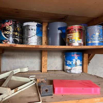 Garage lot of paint and chemicals
