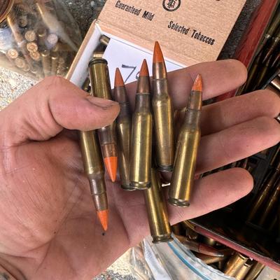 Mixed lot of Loose rifle rounds with tracers