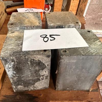 Lot if 4 Lead bricks each over 25lbs each