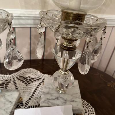 Vintage Electric Glass Crystal lamps