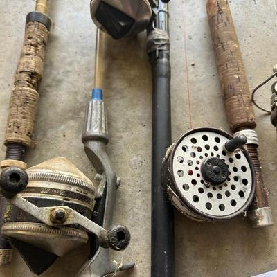 Lot of Vintage Fishing poles and Fly Rods