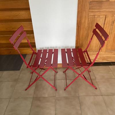 Red Iron Bistro Set