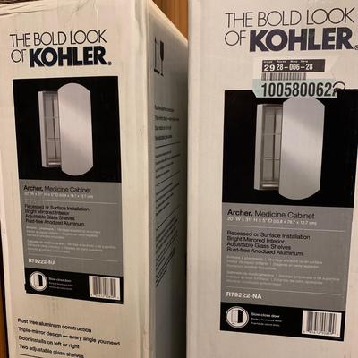 Two Kohler Archer Medicine Cabinets, NIB (LR-HS)