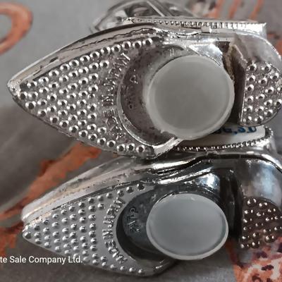 Souvenir salt & pepper boots with toothpick boot and wild west fabric