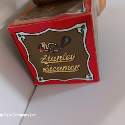 Avon Stanley Steamer car bottle with box and Englich leather lotion bottle