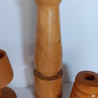 Decorative Wood lathed vases and mug