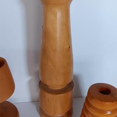Decorative Wood lathed vases and mug