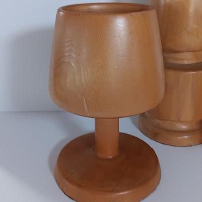 Decorative Wood lathed vases and mug