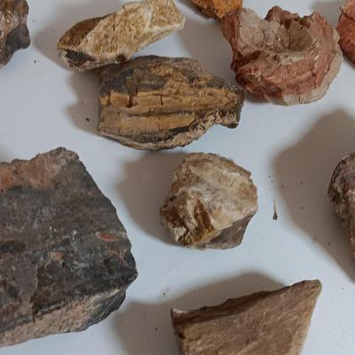 Rock collection - blue stones - agate - and others