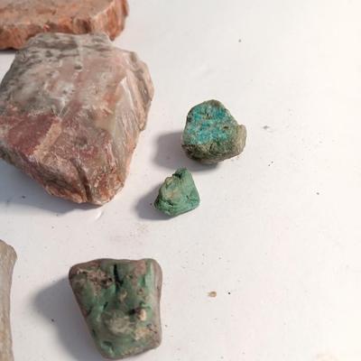Rock collection - blue stones - agate - and others