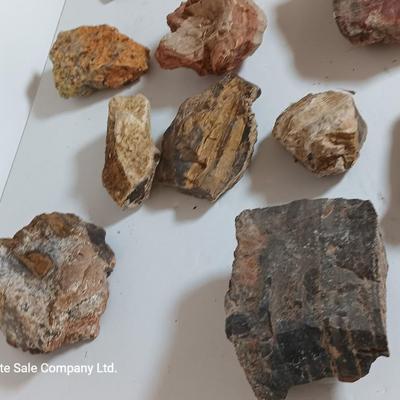 Rock collection - blue stones - agate - and others
