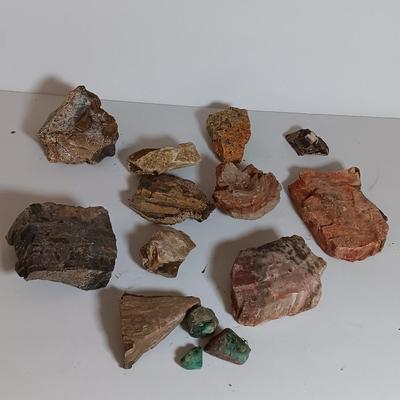 Rock collection - blue stones - agate - and others