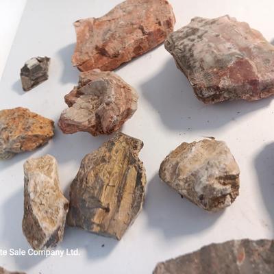 Rock collection - blue stones - agate - and others