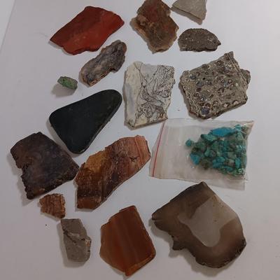 Rock collection - agate slabs - shales and more