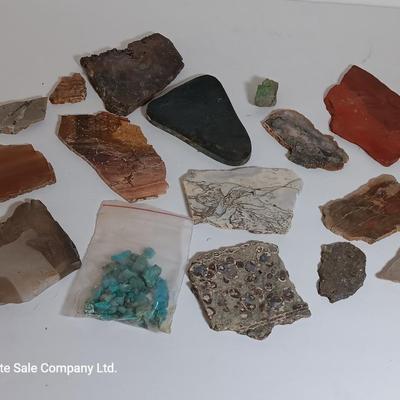 Rock collection - agate slabs - shales and more