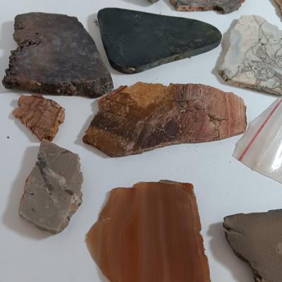 Rock collection - agate slabs - shales and more