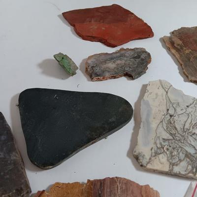Rock collection - agate slabs - shales and more