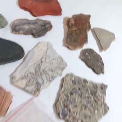 Rock collection - agate slabs - shales and more