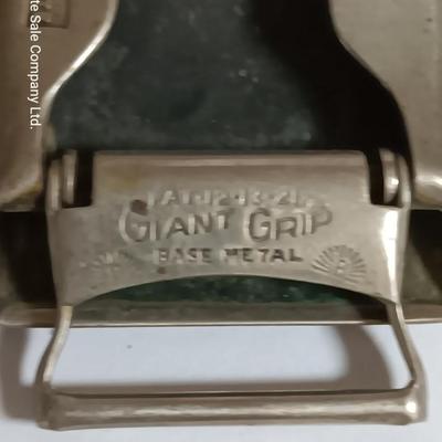 vintage belt buckles silver plate /silver front giant grip - beads - and assortment of other buckles