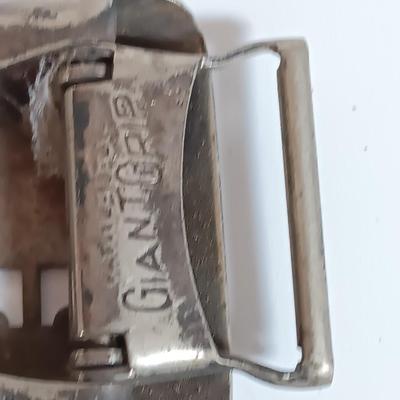 vintage belt buckles silver plate /silver front giant grip - beads - and assortment of other buckles