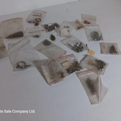 Assortment of Jewelry making supplies - ear rings - necklaces - pendent mounts