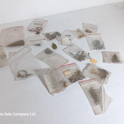 Assortment of Jewelry making supplies - ear rings - necklaces - pendent mounts