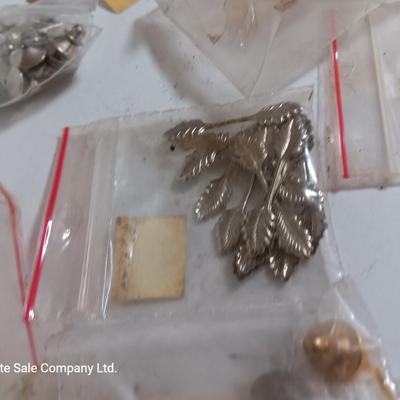 Assortment of Jewelry making supplies - ear rings - necklaces - pendent mounts