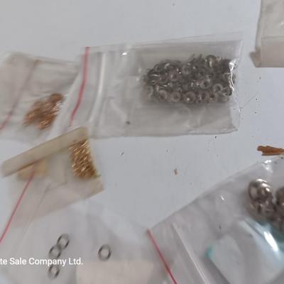 Assortment of Jewelry making supplies - ear rings - necklaces - pendent mounts