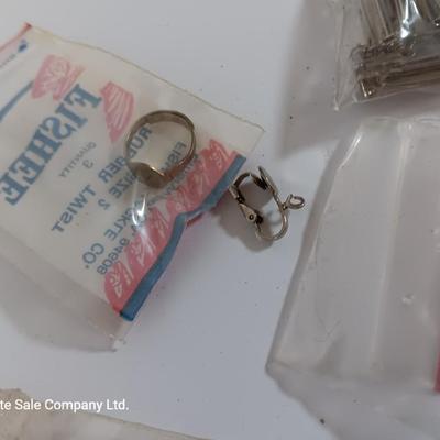 Assortment of Jewelry making supplies - ear rings - necklaces - pendent mounts