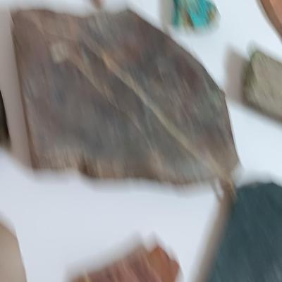Stone rock collection - agate - sun catcher - blue stone - and more