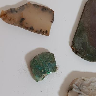 Stone rock collection - agate - sun catcher - blue stone - and more