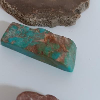 Stone rock collection - agate - sun catcher - blue stone - and more